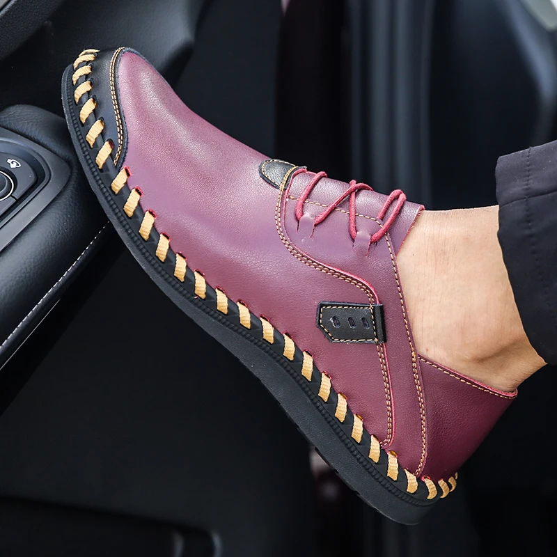 Valstone/мужская повседневная обувь из высококачественной кожи Кроссовки натуральной на шнуровке ручной