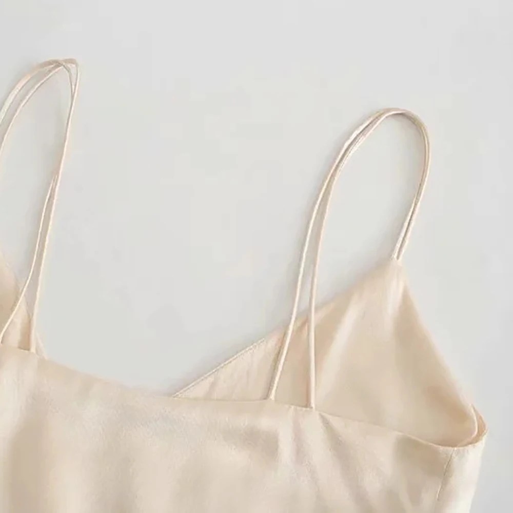 

2021 European and American fashion trend summer new slim silk satin double breasted dress