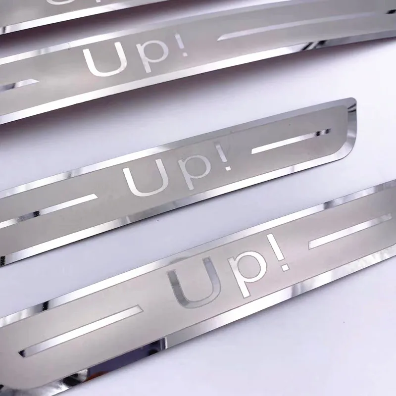 2pcs ultra-thin Stainless Steel Door Sill Scuff Plate For 2016-2020 Volkswagen VW UP 121 122 BL1 BL2 car accessories styling | Автомобили
