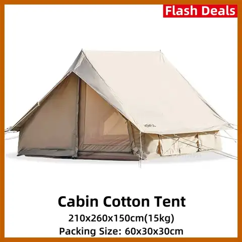 Палатка HOMFUL для кемпинга, хлопковая палатка с большим пространством, для отдыха на открытом воздухе, пикника, не надувная, для семейной вече...