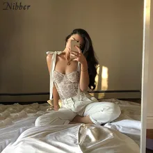 Nibber, Осенние сексуальные белые топы на шнуровке, женские топики с кисточками,, модные Клубные, вечерние, элегантные, тонкие, тройники, mujer, дикие, чистые, базовые тройники