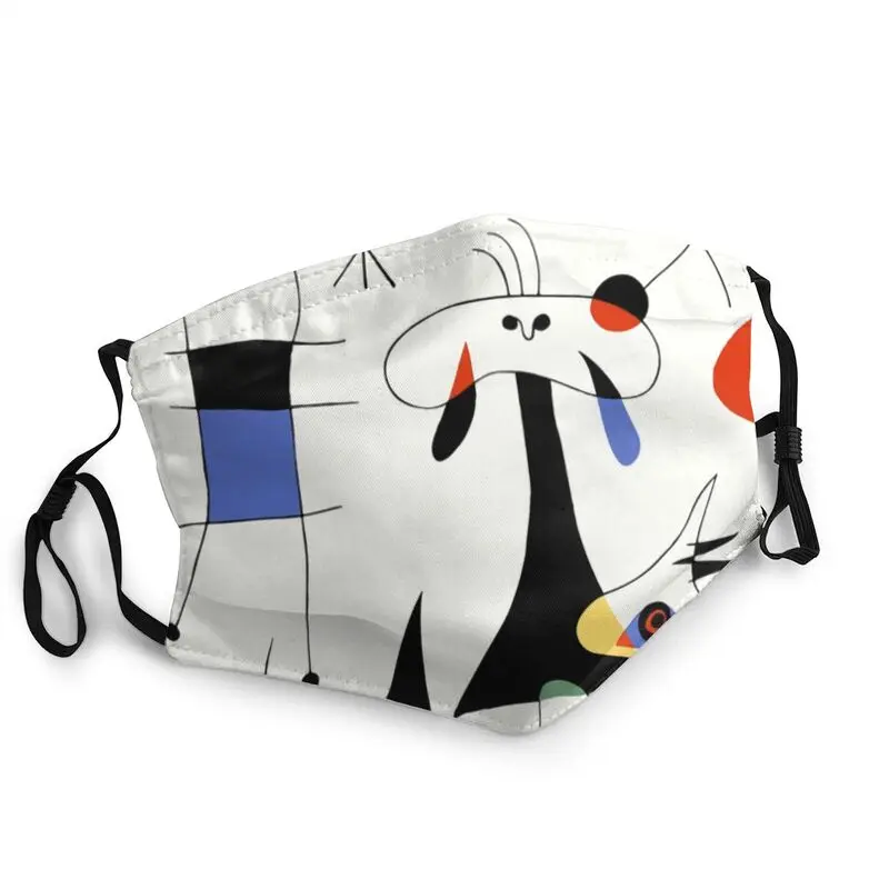 

Joan Miro Sun Non-Disposable Unisex Adult Mouth Face Mask Art Artist Anti Haze Dust Protection Cover Respirator Mouth-Muffle