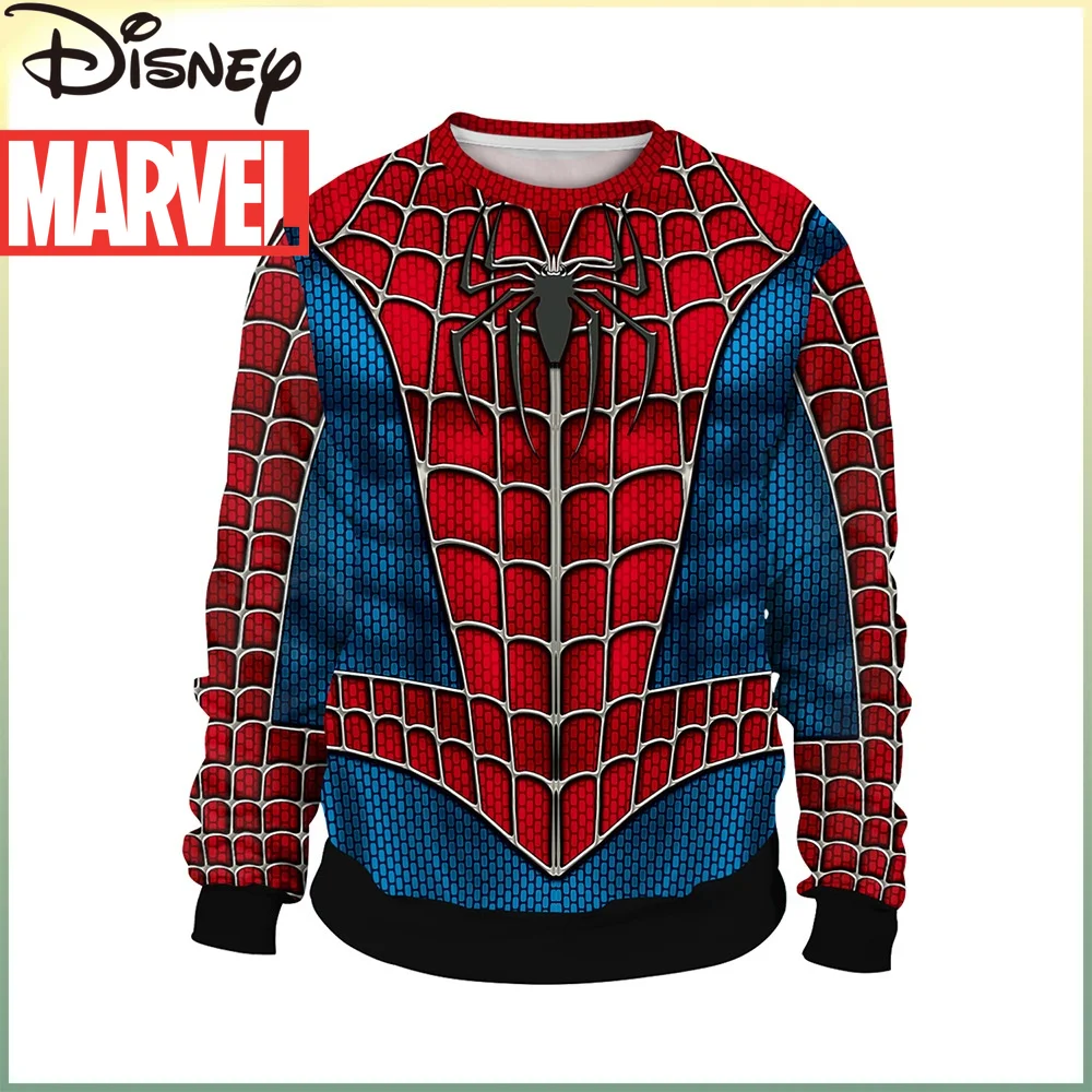 

Disney Marvel Avengers Men and Women Cosplay Digital Printing Battle Suit Long Sleeve Round Neck Couple Sweater