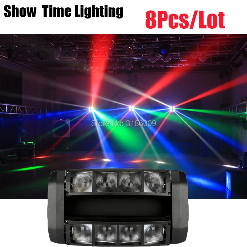 Good Effect Mini disco LED Spider Moving Head Light Beam Stage Lighting 8*10W for DJ Night club Party | Лампы и освещение