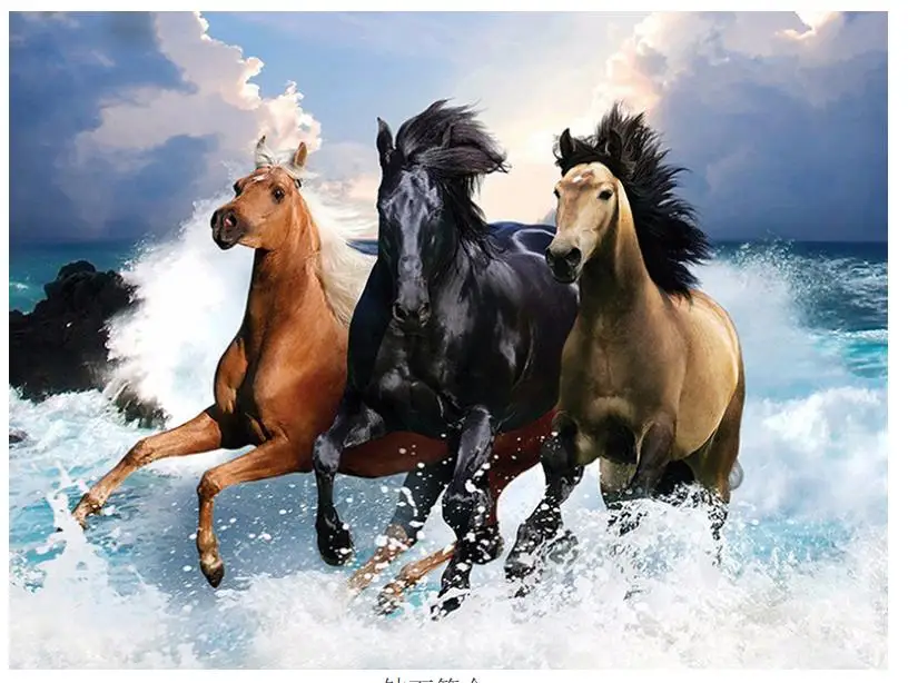 Бриллиантовая мозаика с животным картина бегущая лошадь разы Вышивка ремесла