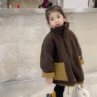 girls babys kids coat jacket outwear 2021 retro thicken spring autumn cotton zipper school outfits%c2%a0party outdoor childrens clo