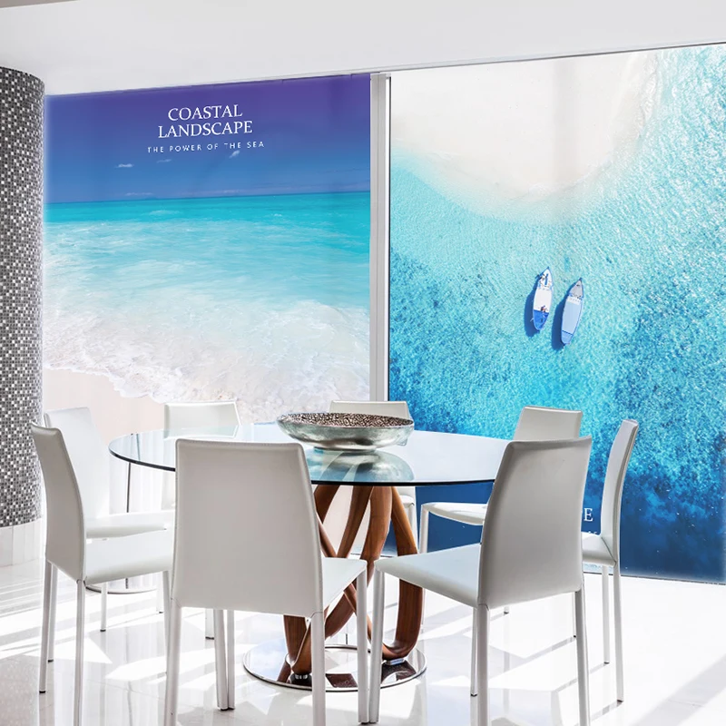 

Chinese lotus window sticker anti-glare living room bedroom window sticker bathroom toilet frosted glass film