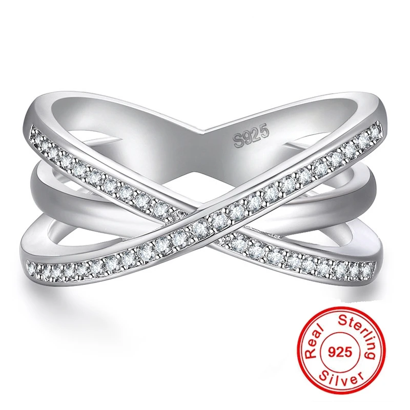 

Кольцо женское из серебра 925 пробы с фианитами AAAAA