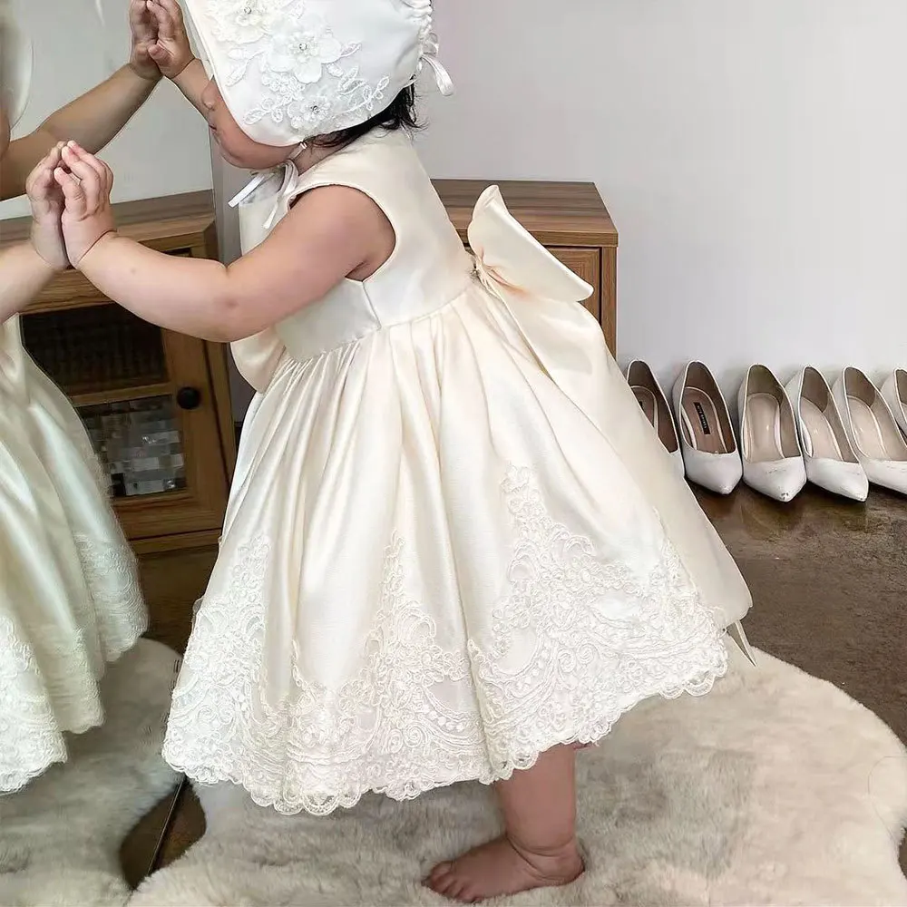 Newborn Infant Girl Clothes Toddler Kids Vestidos Baby Girls 1st Birthday Baptism Big Bow Tutu Party Lace Dress Easter Gown 6Y