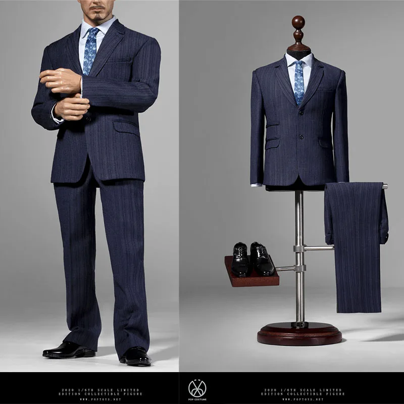 

POPTOYS X35 1/6 Male Soldier Tony Gentleman Overcoat Suit Male Clothes Couture Version Fit 12" Action Figure Body In Stock