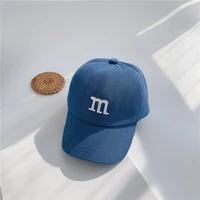 childrens baseball cap m letter embroidered baby accessories for kids caps cute baseball cap hip hop girls boy hats