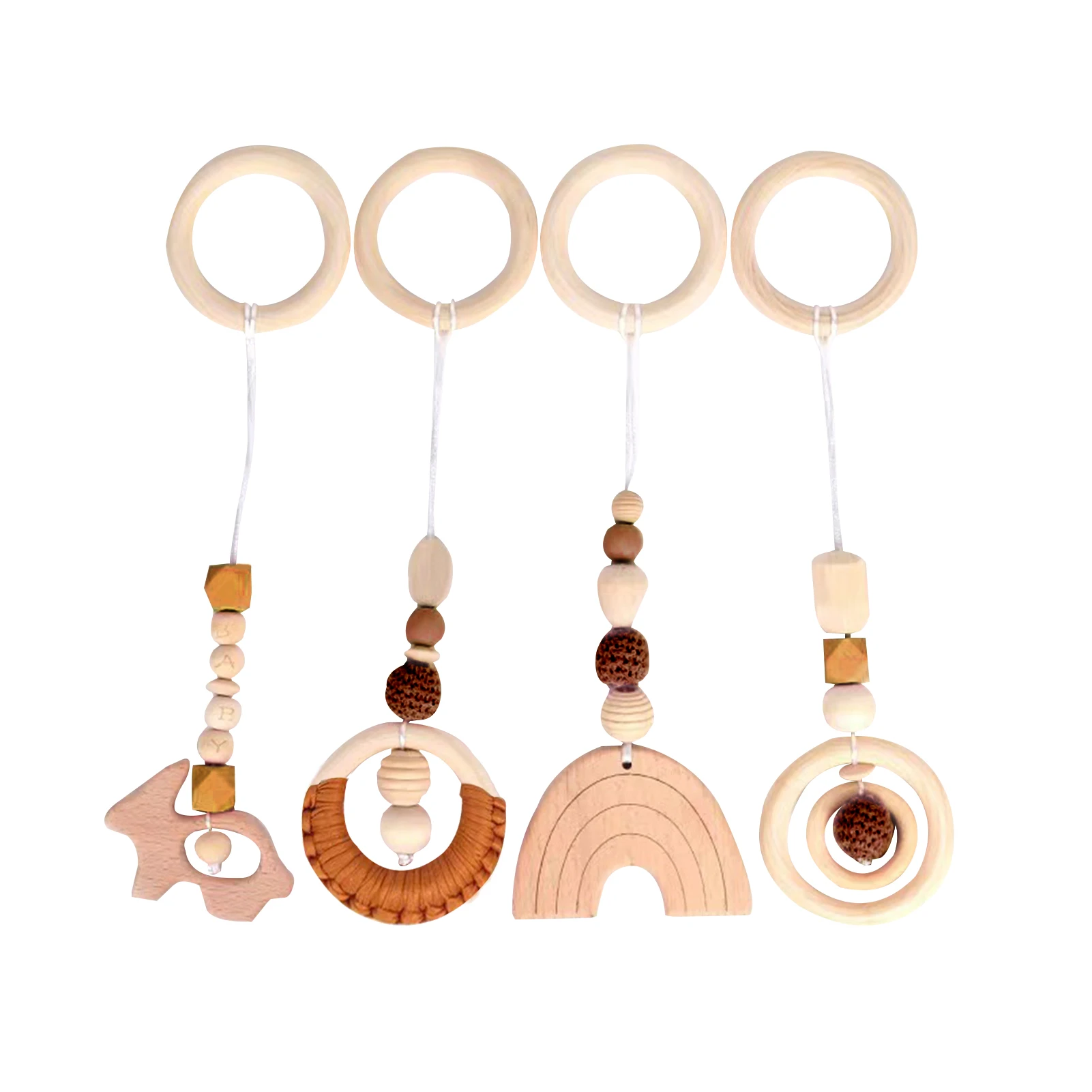 Детский деревянный Прорезыватель для зубов зажим соски портативная игрушка