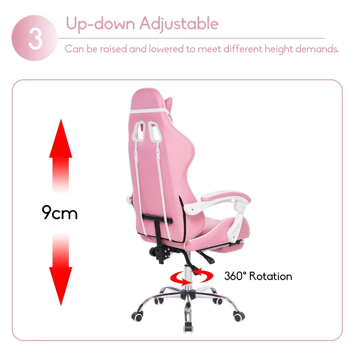 

Computer Office Chair WCG Gaming Chair Pink Silla Leather Desk Chair Internet Cafe Gamer Chair Household Armchair Office Chair