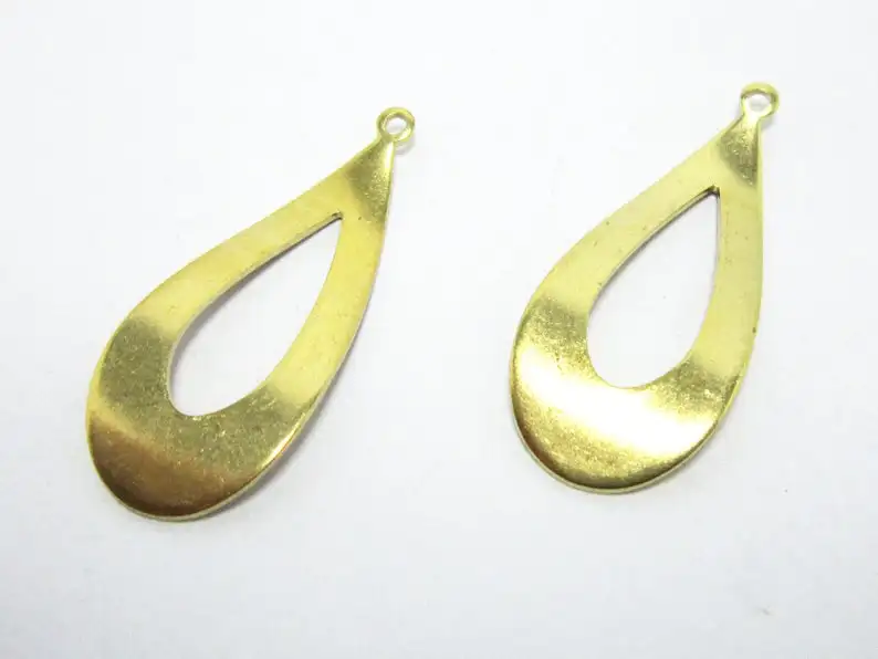 20 шт латунные подвески 35x15 мм серьги-капельки из сырой латуни фурнитура pendant-R782