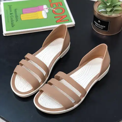 Сандалии женские летние на плоской подошве, модель 2022 года, Повседневная пляжная обувь с открытым носком, женские сандалии
