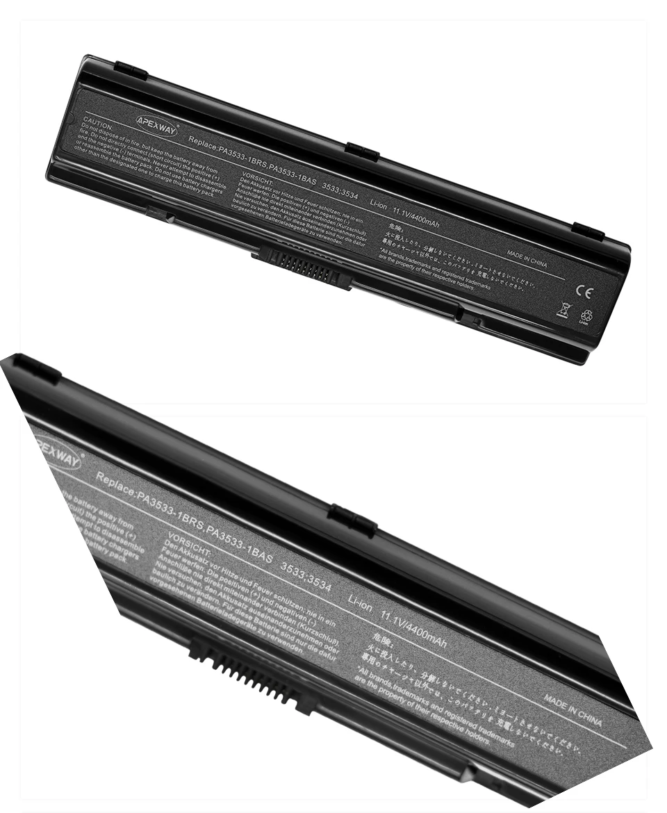 4400 мА/ч, Батарея для Toshiba PA3533U-1BAS PA3534U-1BRS PA3534U для спутникового A500 A205 A21 A300 A200 L300 L450D L500 L505 A215