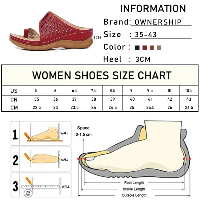 

Women's Slippers House For Women Summer Shoes 2021 Flip Flop Wedge Female Big Size 43 Slipper Casual Female Shoes Woman Fashion