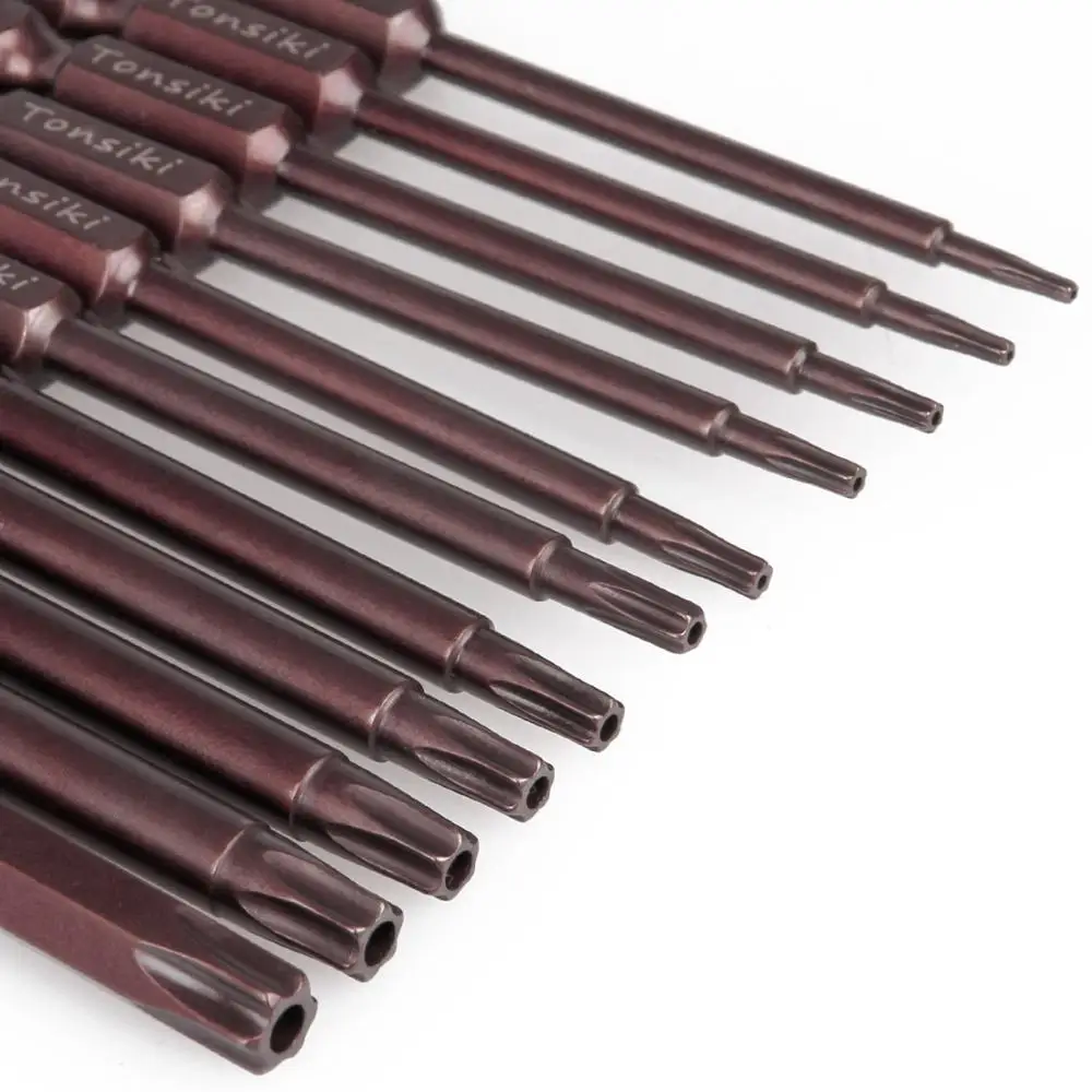 11 шт. S2 сталь отвертка бит 75 мм длинная магнитная шестигранная Torx отвертка для винтов с головкой бит бар Ручной инструмент