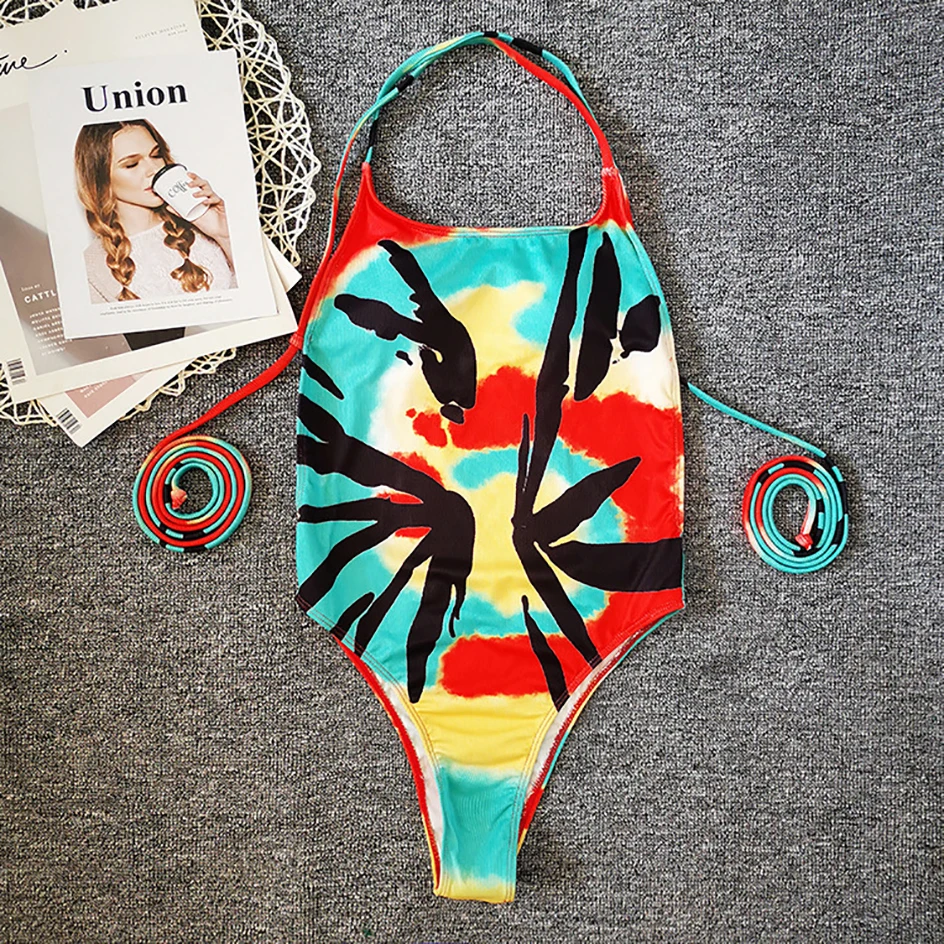 

One Piece Swimsuit Women 2021 Summer Beach Wear Bandage Swimwear Woman Swimming for Bathing Suit Monokini Maillot De Bain Femme