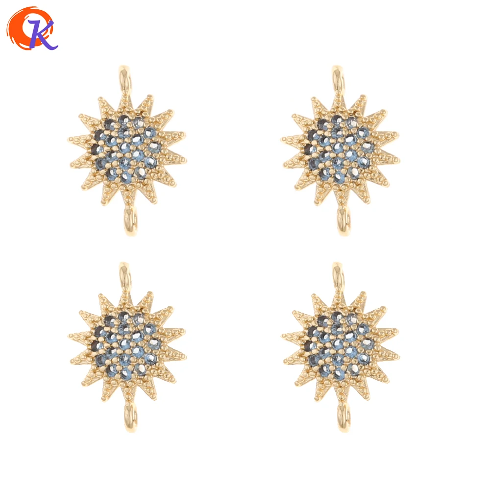 

Cordial Design 50Pcs 10*15MM Jewelry Accessories/Hand Made/CZ Charms/Flower Shape/Connectors For Bracelets/DIY Jewelry Making