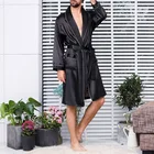 2021 Новая мужская черная домашняя пижама ночная рубашка из искусственного шелка для мужчин, удобные шелковистые халаты, благородный халат, мужские ночные халаты