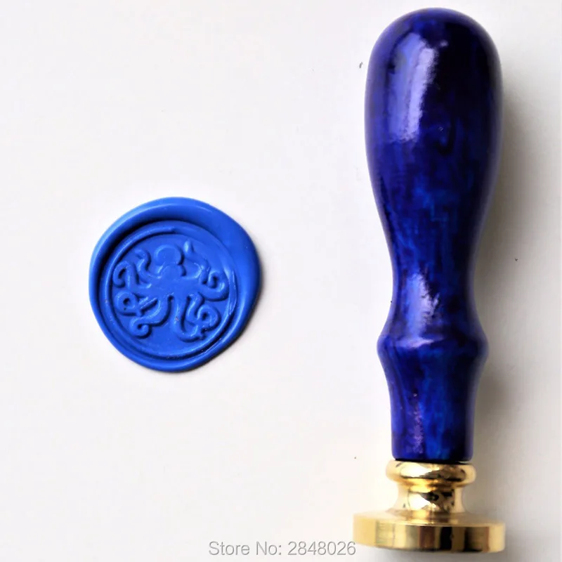 Octopus Wax Seal Stamp wedding stamp party wax seal initial set | Дом и сад