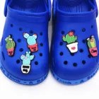 Оптовая продажа, 50 шт., подвески для обуви из ПВХ с изображением кактуса, аксессуары для обуви, украшение для обуви, пряжка, подходит для браслетов, детский подарок