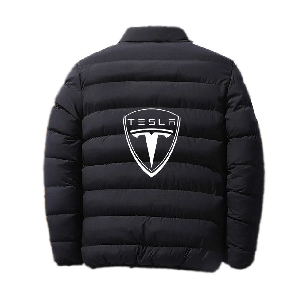 

2021 TESLA New Printing Men's Fashion Classic Cotton Clothing Winter Snowy Day Warm Jacket Current Style Tops Coat