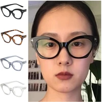 oversize frame optical eyeglasses retro glasses unisex cat eye spectacles simplicity eyewear flat mirror