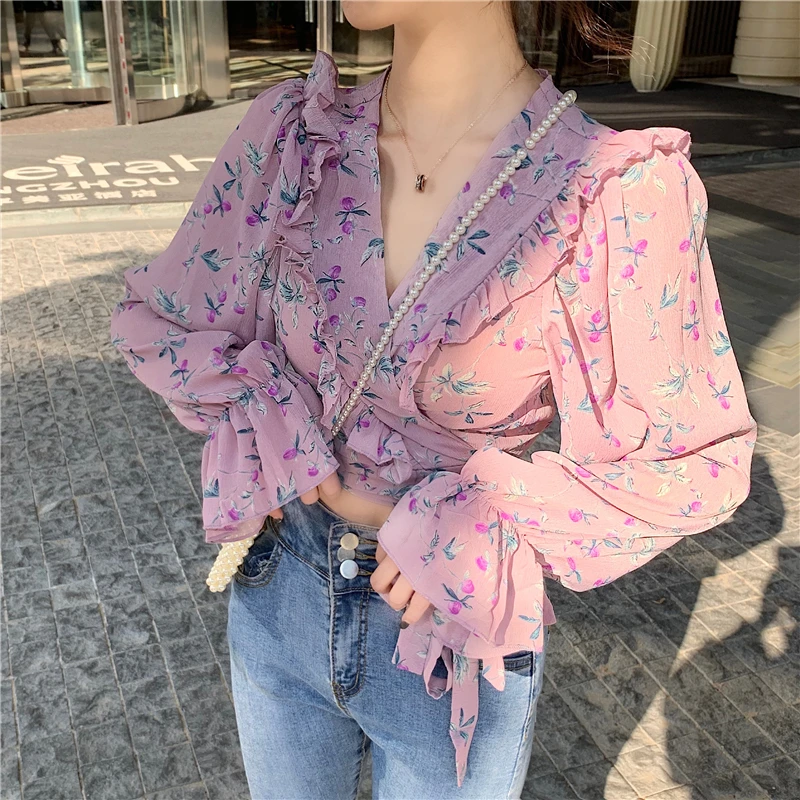 

Cheap wholesale 2021 spring summer autumn new fashion casual chiffon women shirt woman female OL long sleeve top Ay8338
