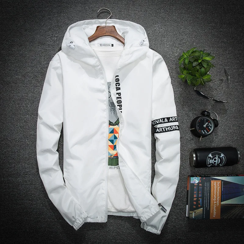 2019 весна осень тонкая ветровка пилот куртка мужская негабаритная masculina Slim Fit Young с