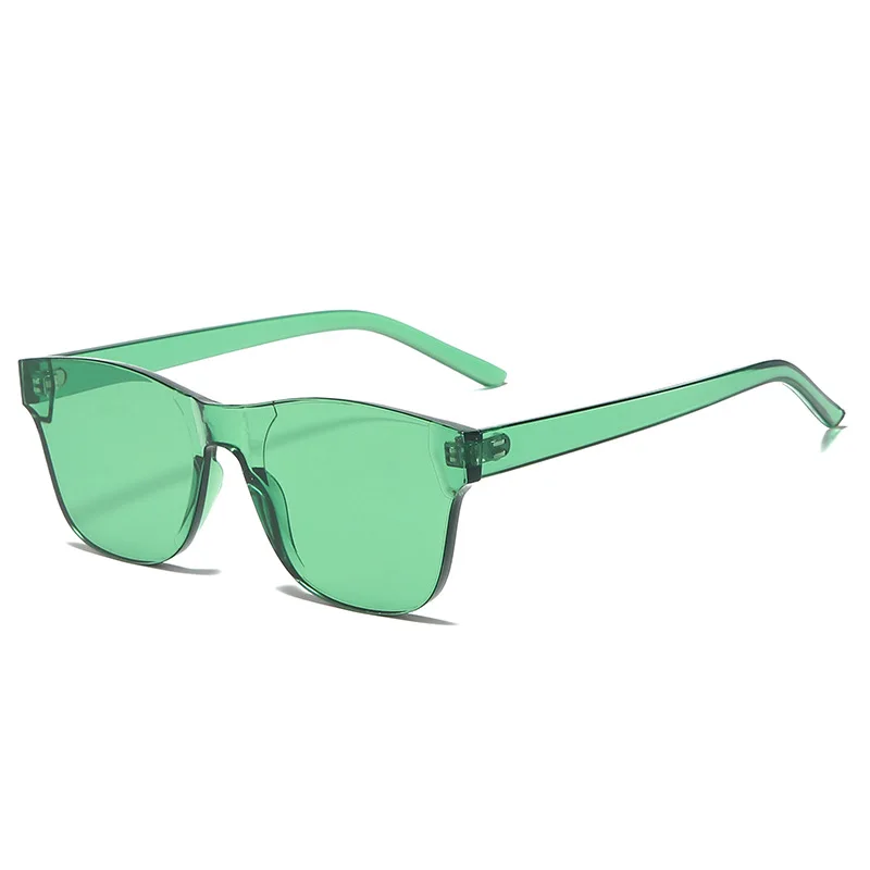 

Elbru 2021 FashionSunglasses Men Women One-piece Colorful Eyewear Transparent Candy Color Frame Sun Glasses UV400 Lens Sunshades