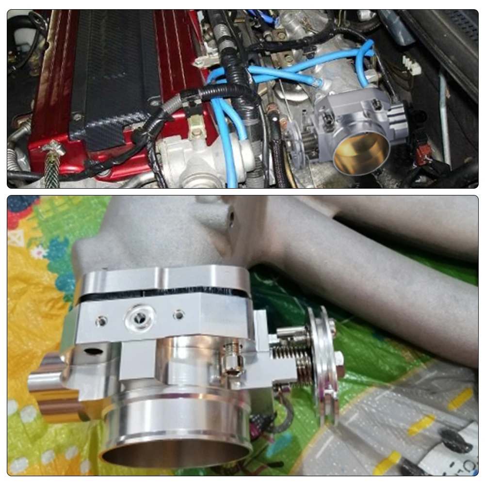 Впускной коллектор LZONE алюминиевый серебристый корпус 70 мм дроссельной заслонки