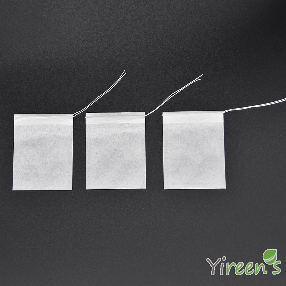 100 шт. 50X70 мм Одноразовые пустые фильтрующие бумажные пакетики для зеленого чая с