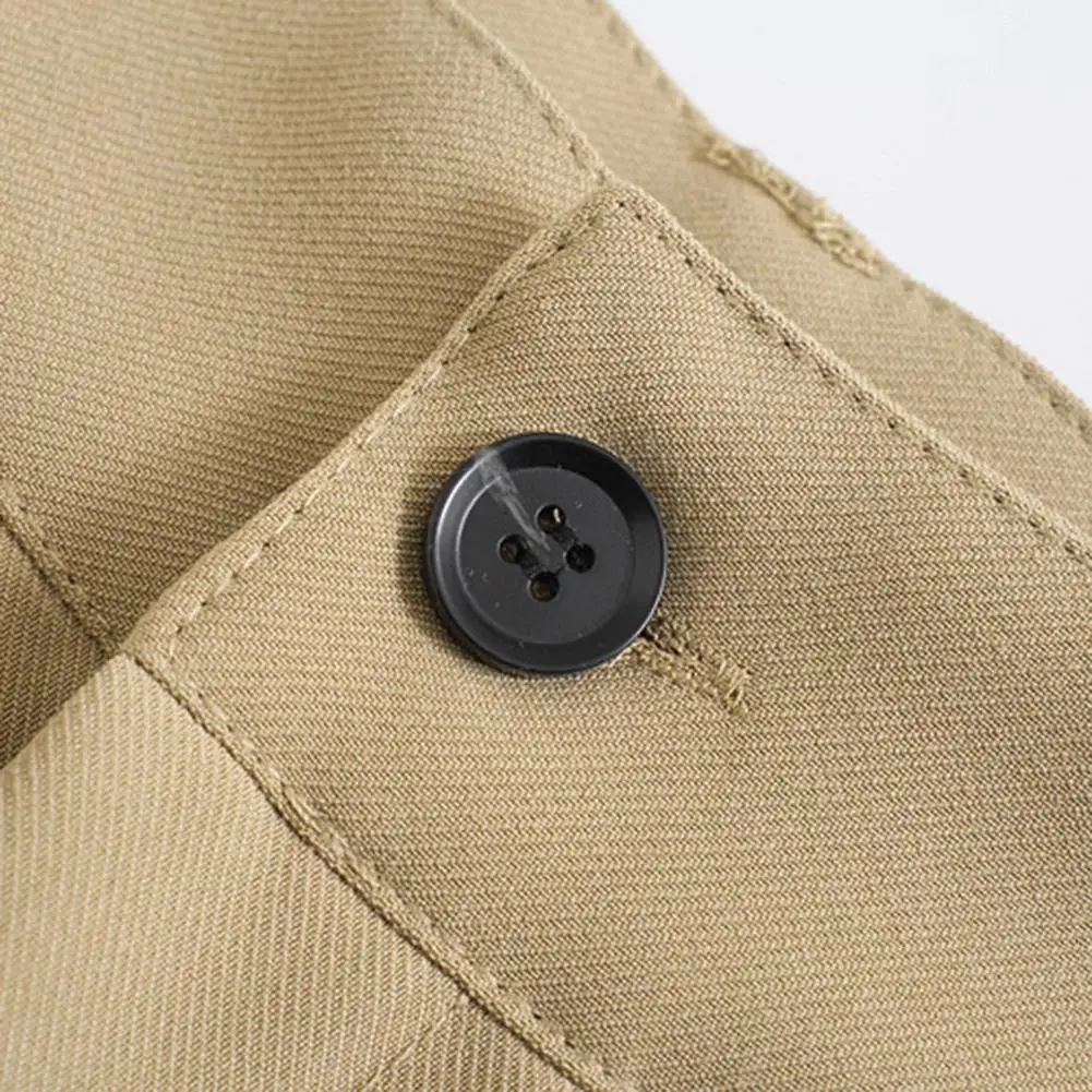 

Classic Women Chic Fashion Office Wear Straight Pants Vintage High Waist Zipper Fly Female Trousers for Laisure Time