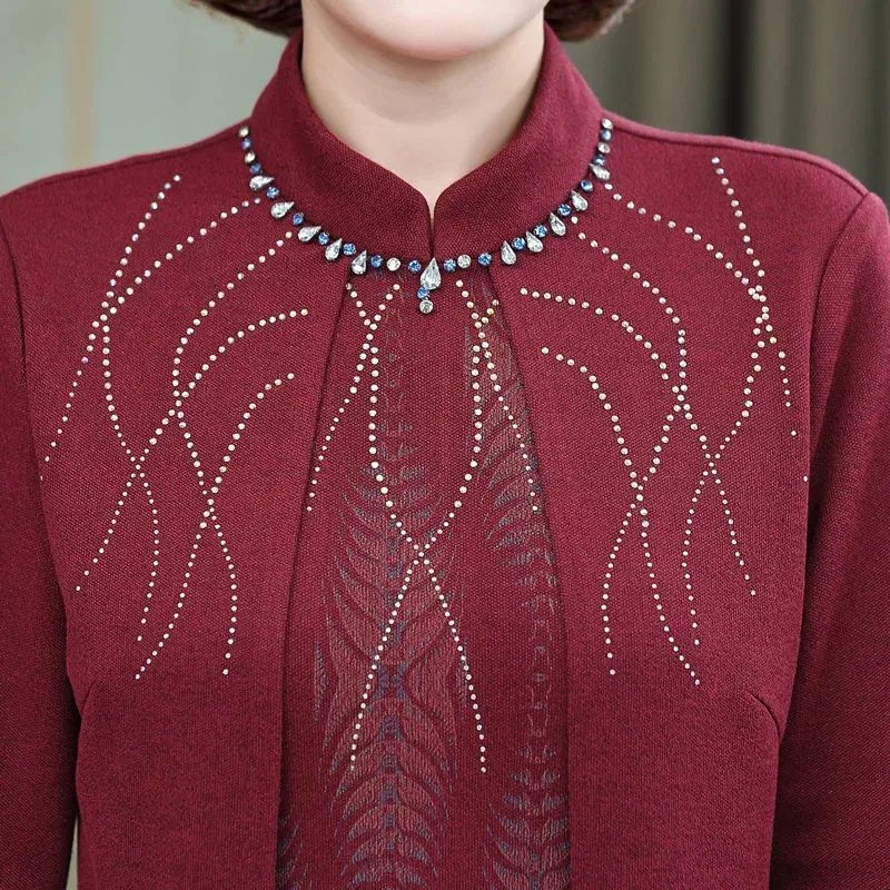 Платье для матери новинка благородное и элегантное осеннее платье женщин