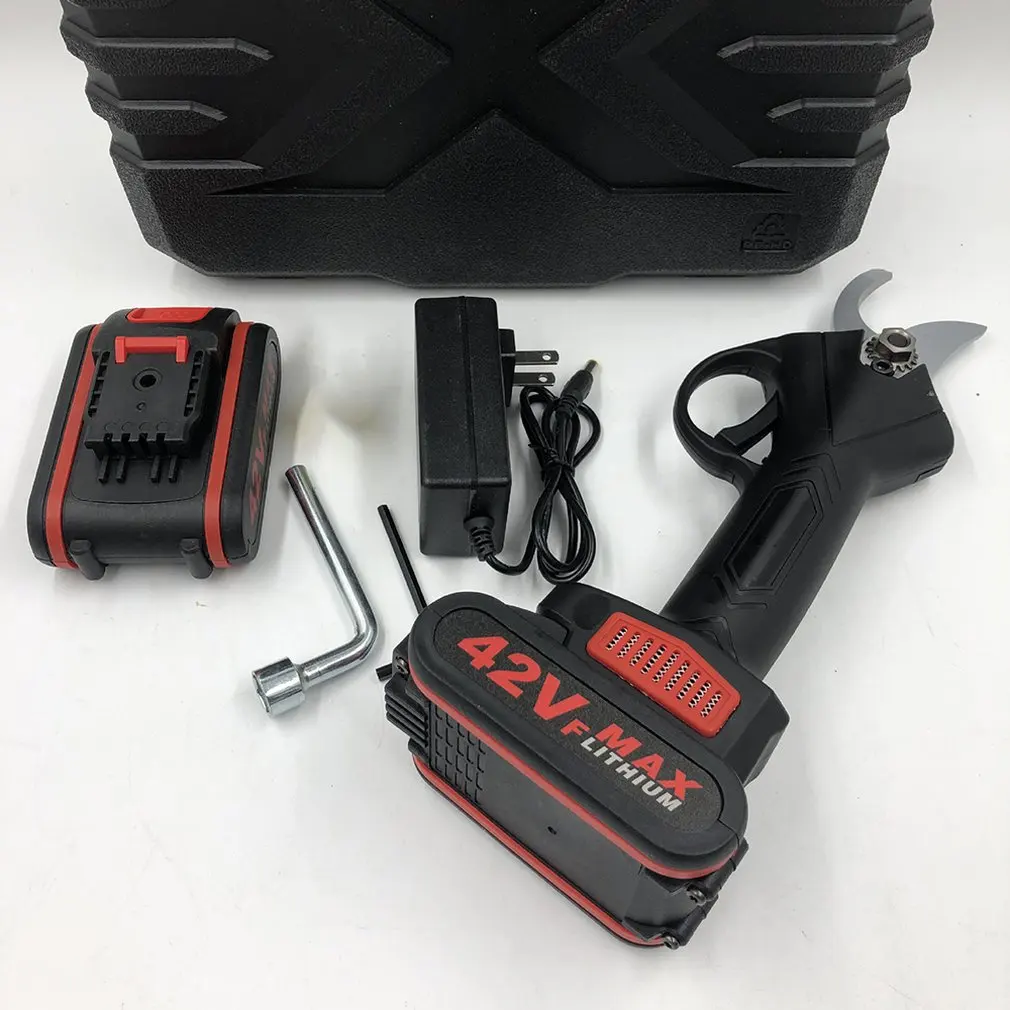 

42V 2000mah 43mm Cordless Pruner Electric Rechargeable Pruning Shear Secateur Branch Cutter Garden Fruit Pruning Tool