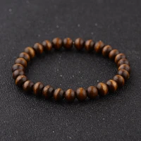8mm new natural wood beads bracelets men ethinc meditation bracelet women prayer jewelry yoga elasticity bracelet homme
