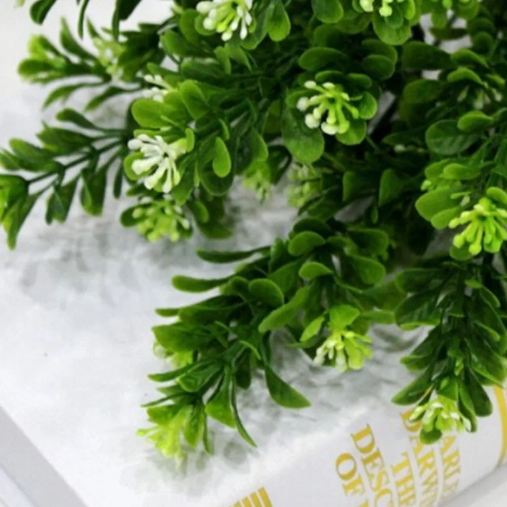 Зеленый Пластик моделирование водная трава 7 Forkweed Искусственные цветы