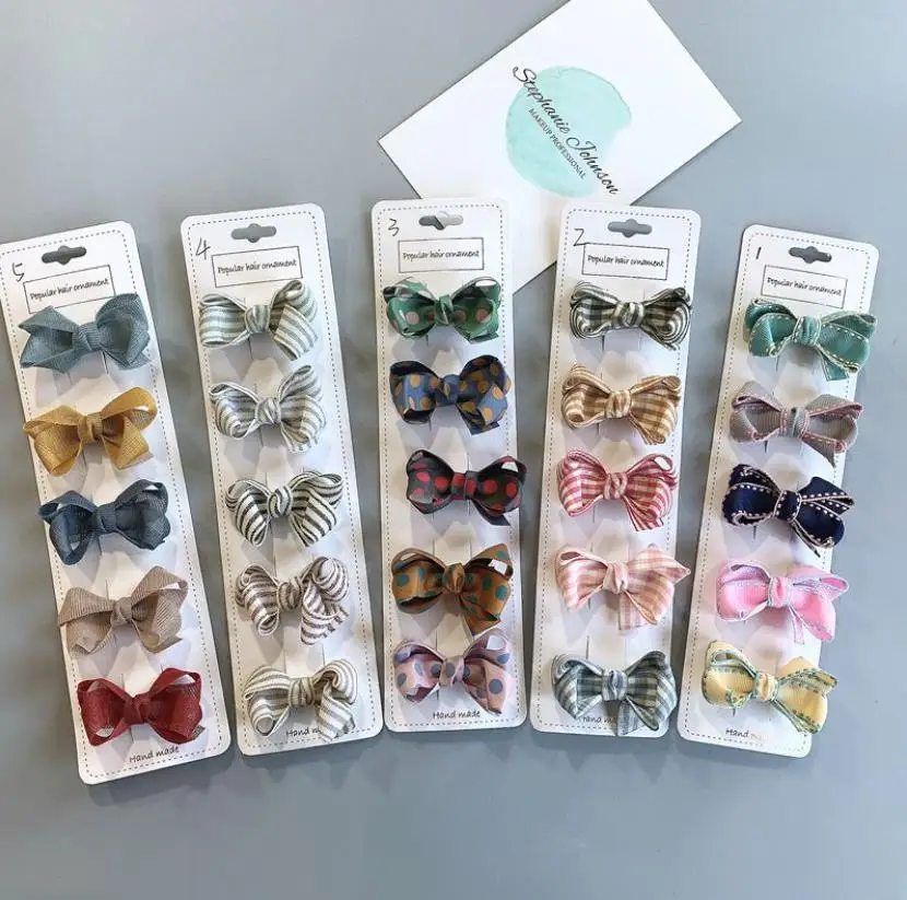 Новые заколки для волос в рубчик с бантом девочек прекрасные модные Женские