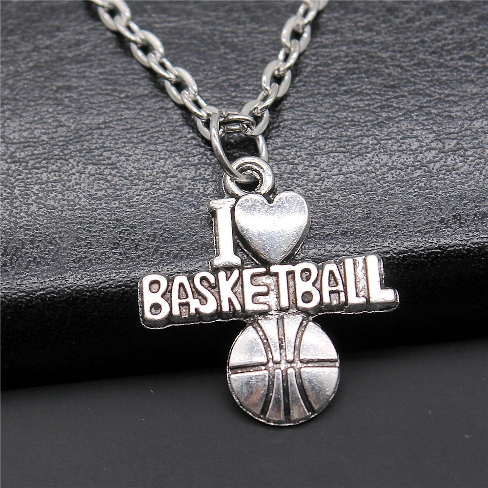 Женское колье с подвеской в виде баскетбольного мяча 2 цвета 21x20 мм | Украшения и