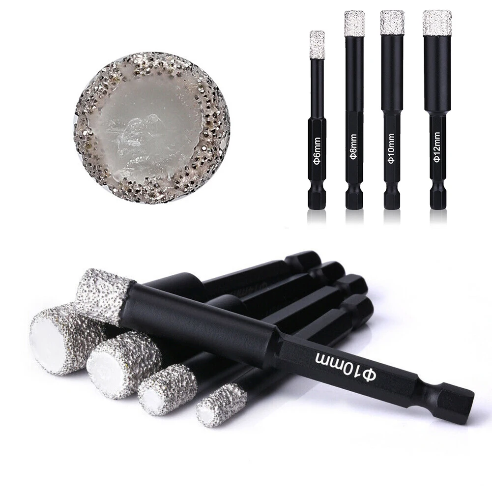 

6/8/10/12mm Drill Bits Brazed Drill Bit For Stone Porcelain Tile Masonry