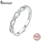 Серебряные кольца bamoer, кружевные перстни с узором макраме для женщин, 925 пробы серебряные ювелирные изделия 2020, бижутерия, BSR118