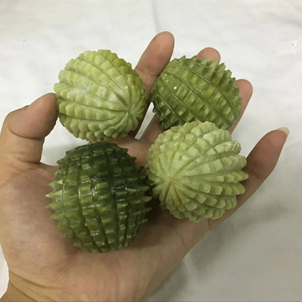 Natural Jade Stone Acupuncture Trigger Massage Ball Hand Rigger Point Muscle Sore Body Relief Exercise Tool | Красота и здоровье