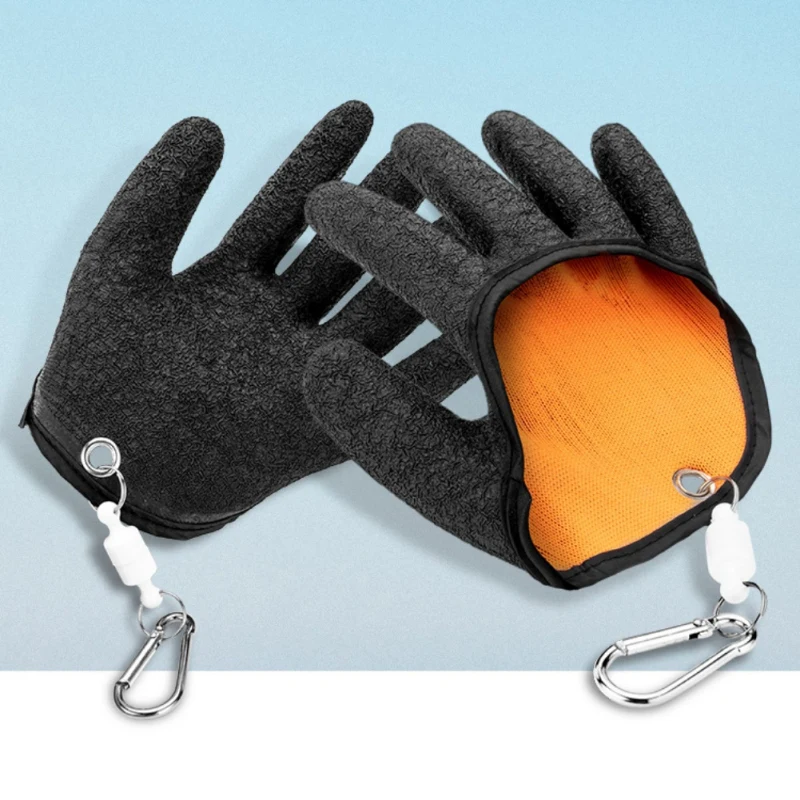 

Fishing Glove Magnet Release Anti-slip Professional Latex Hunting Glove