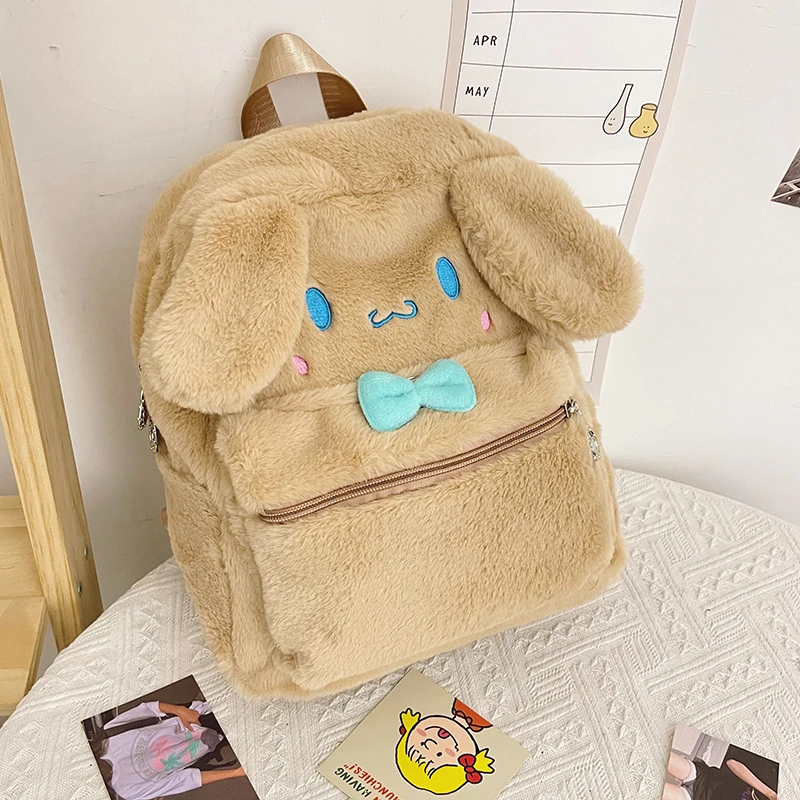 

Зимний плюшевый рюкзак, рюкзаки с милыми ушками кролика, женская сумка на плечо для девочек-подростков, многофункциональный рюкзак, Студенч...