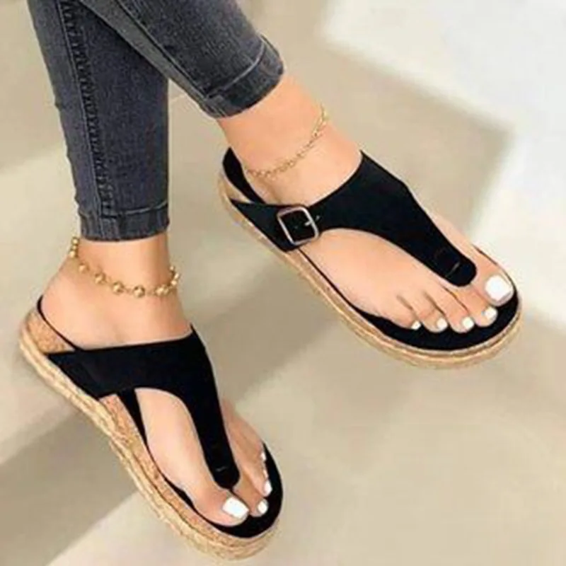 

Summer Women Sandals British Fashion Flip Flops Cork Trend Men Women Flip Flops Outdoor Slippers 2021 Trend shoes sandals women