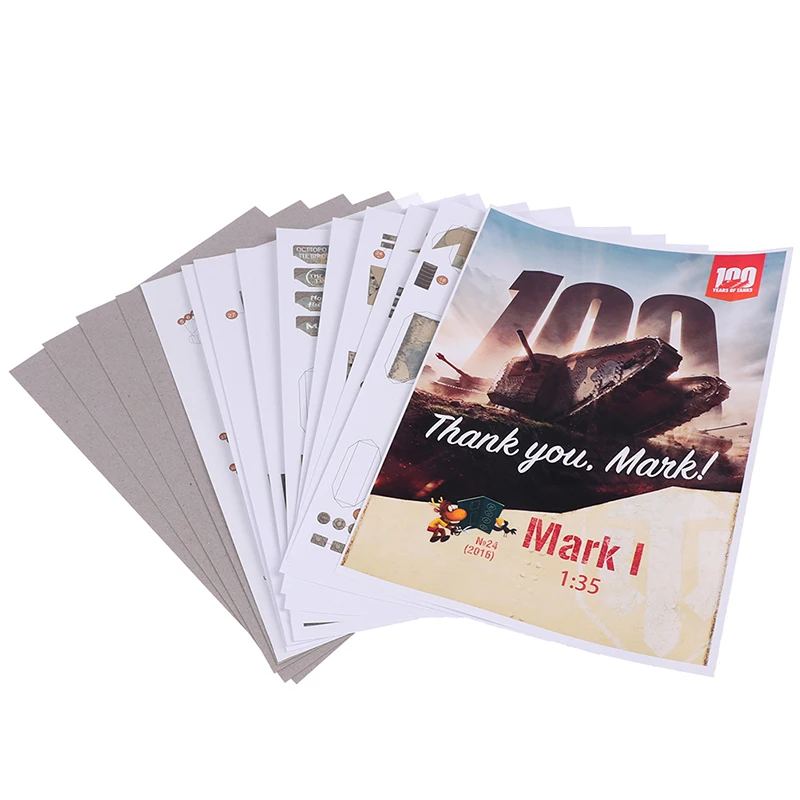 1:35 British Mark.I Male Tank DIY 3D Paper Card Model Building Sets Toys |