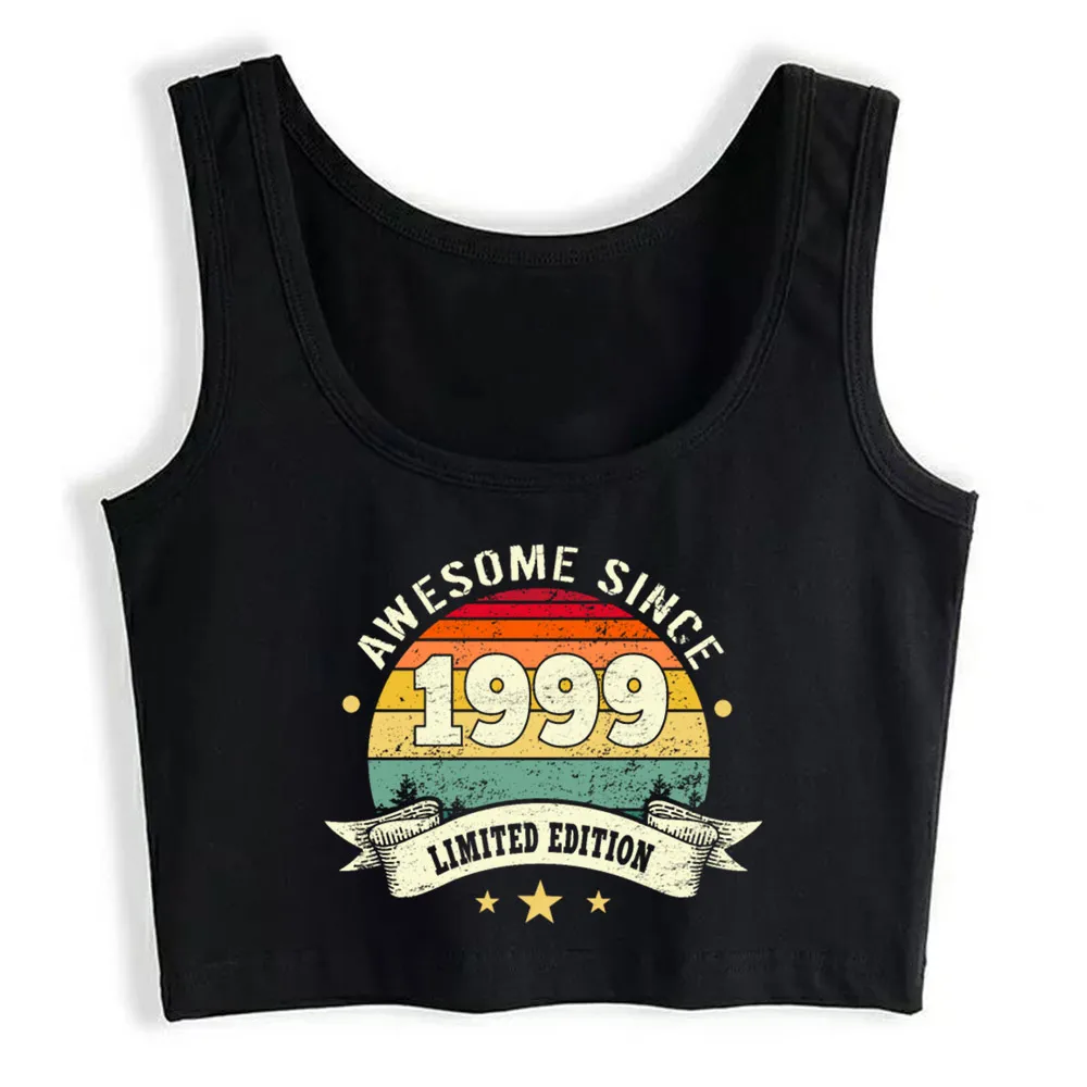 

Crop Top Women Awesome Since 1999 Harajuku Tank Top Women Custom Women Clothes