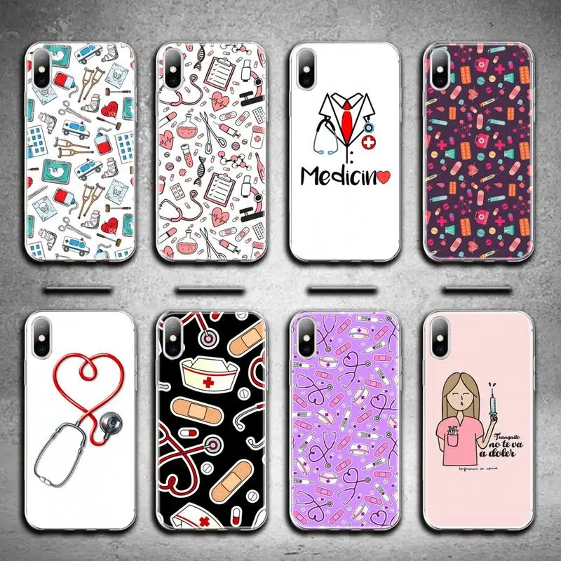 

Doctor Nurse Medical Medicine Health Heart Phone Case for iphone 12 pro max 11 pro XS MAX 8 7 6 6S Plus X 5S SE 2020 XR cover